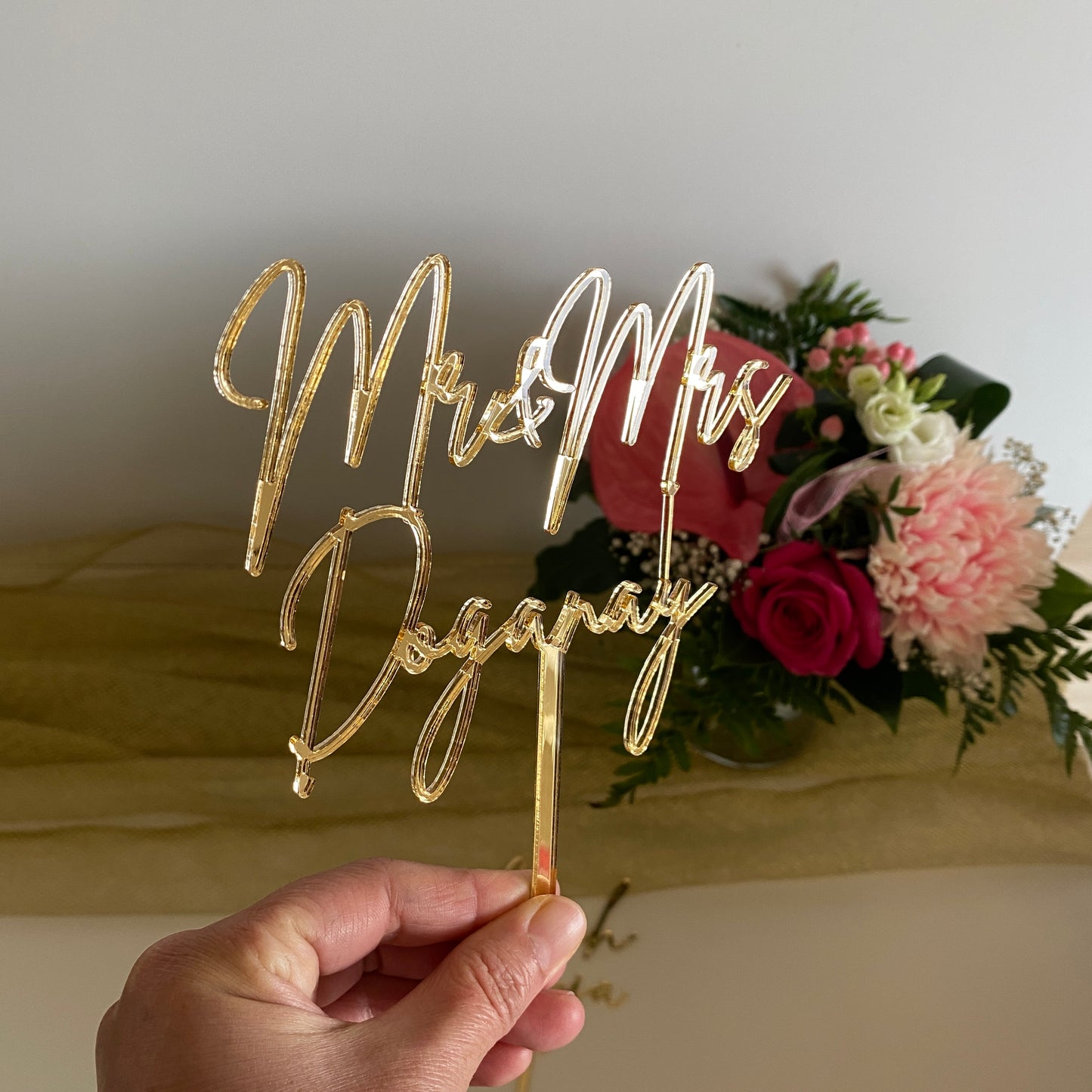 Cake Topper Elegance aus Plexiglas
