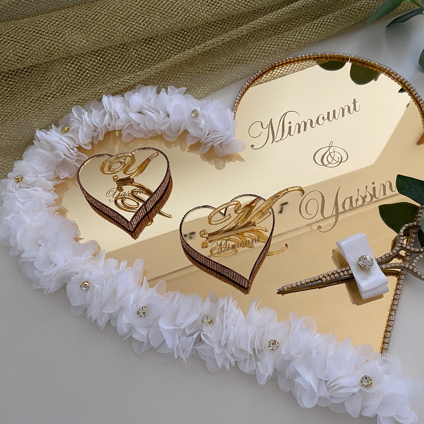 Spiegel Ringtablett Heart Set