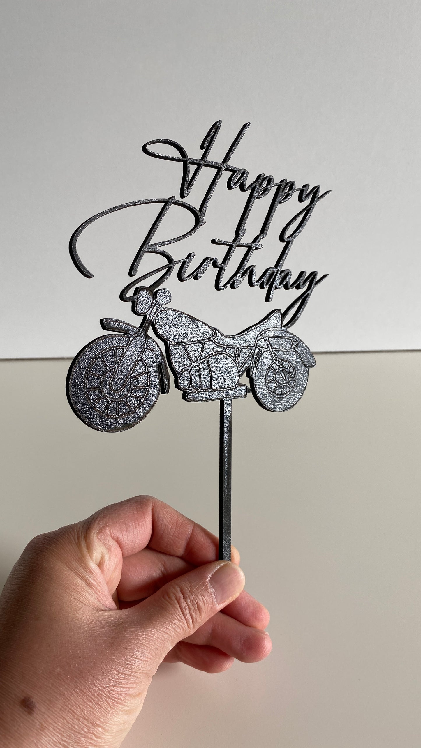 Cake Topper aus Plexiglas - dreizeilig