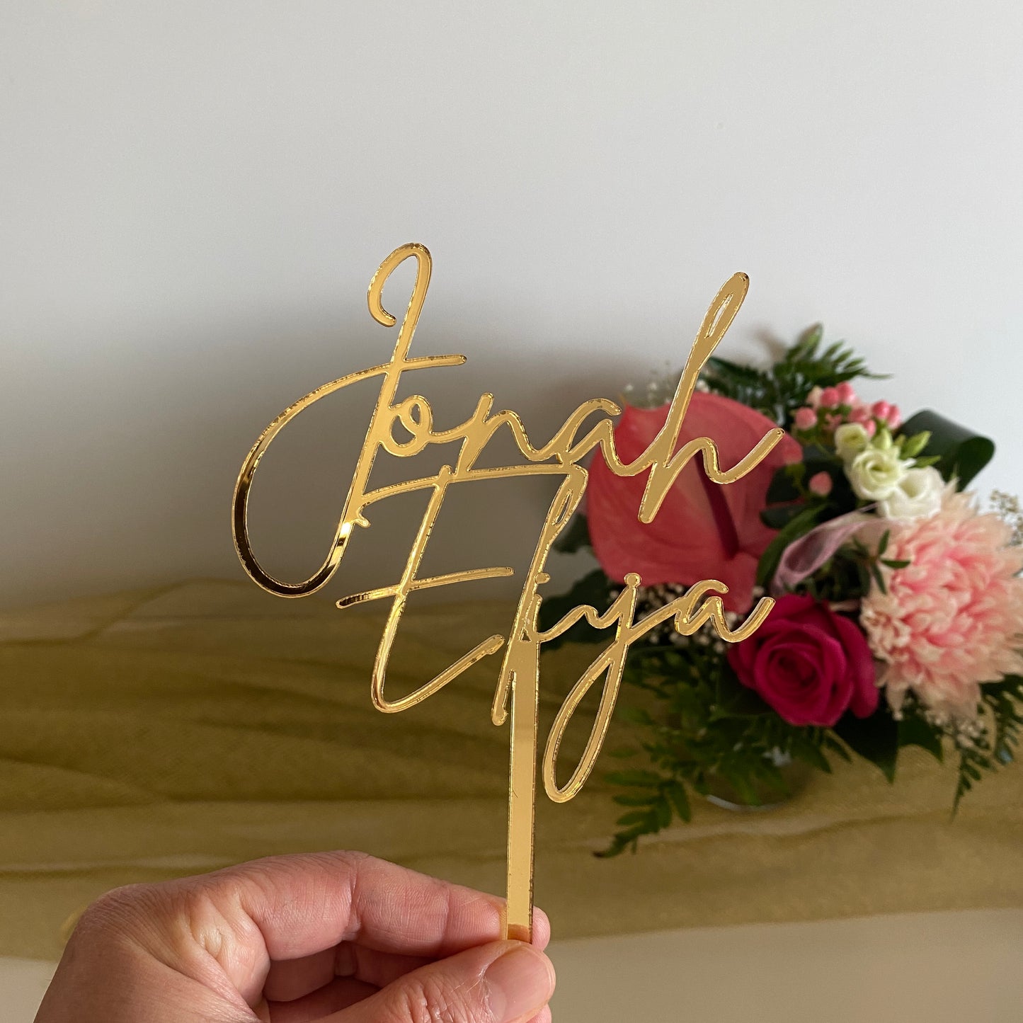 Cake Topper Elegance aus Plexiglas