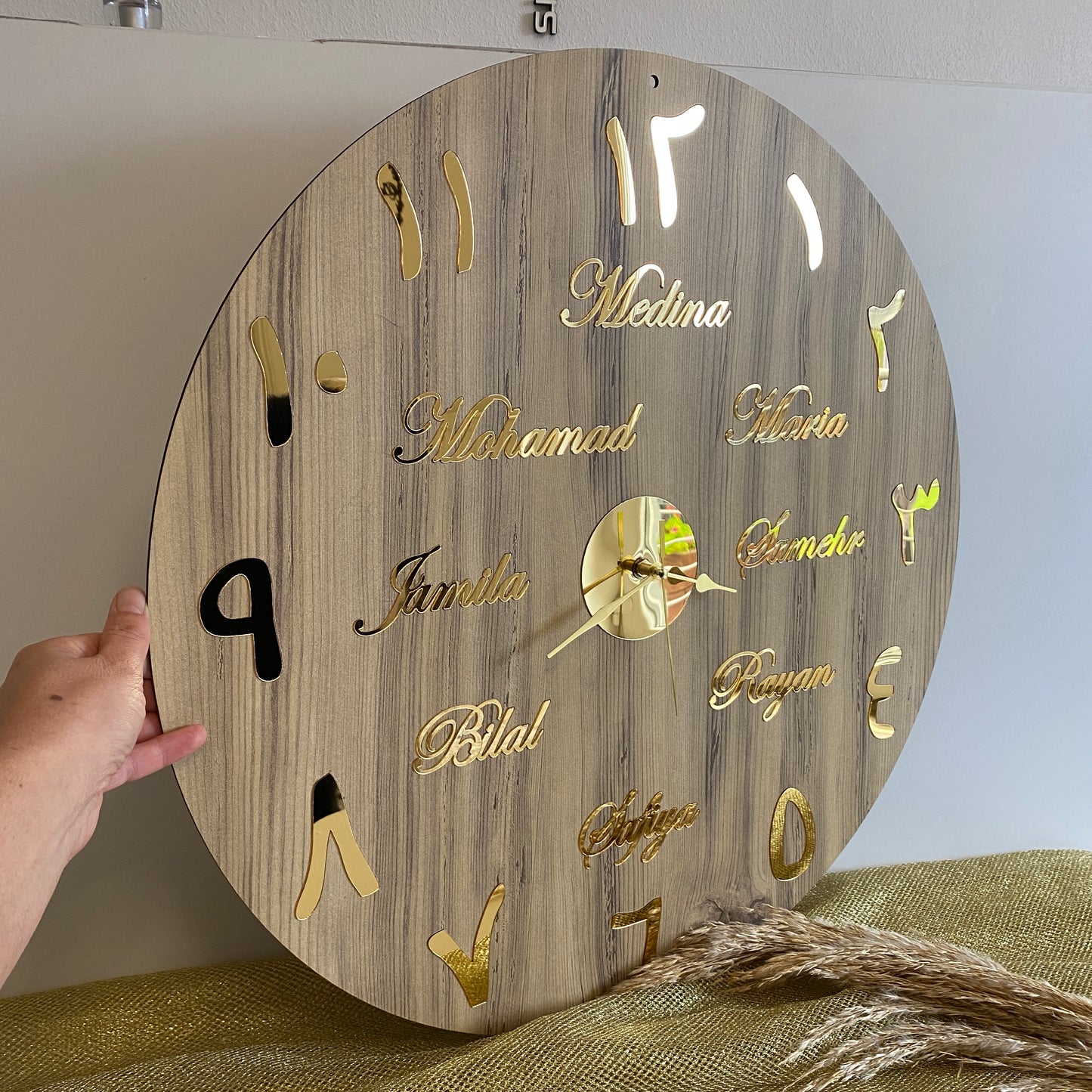 Wanduhr Holz - Arabische Zahlen