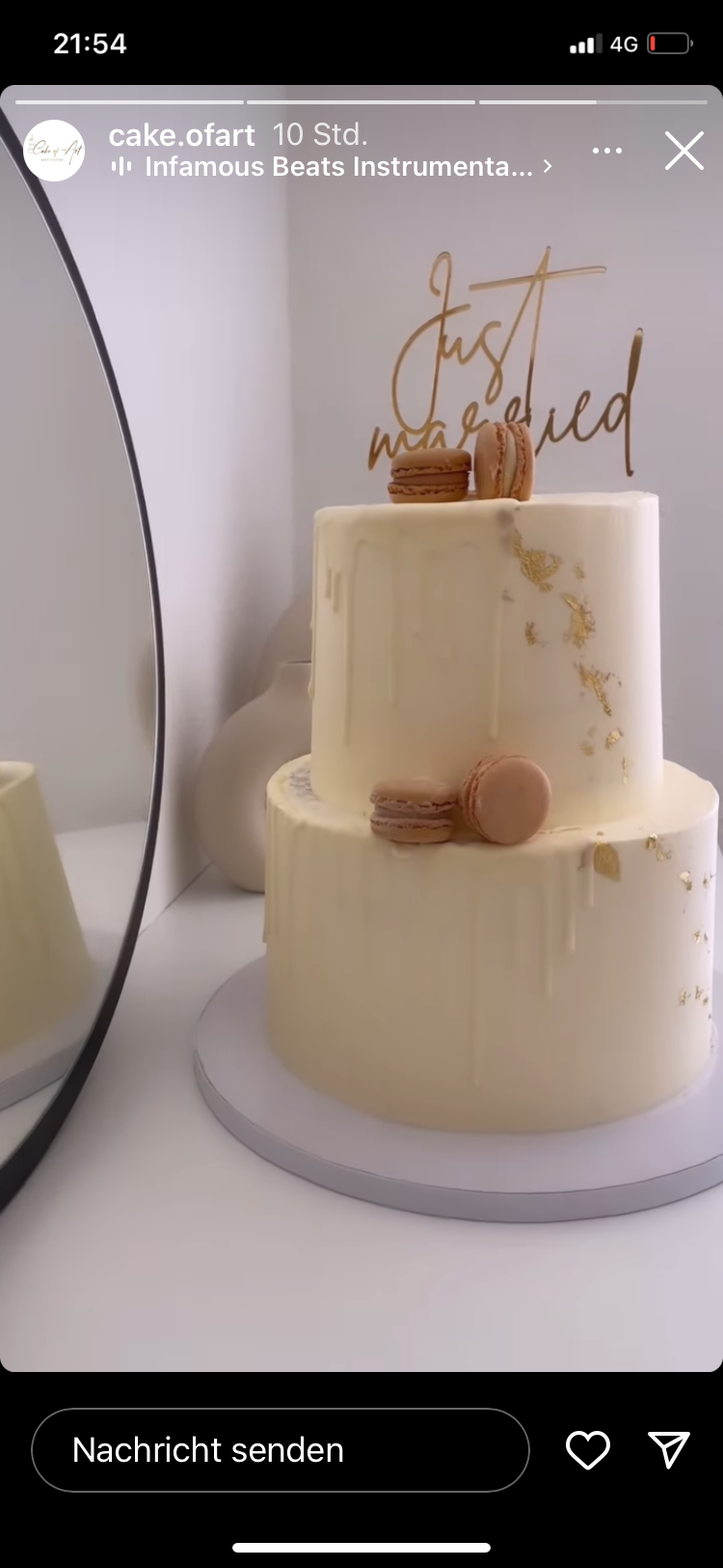 Cake Topper Elegance aus Plexiglas