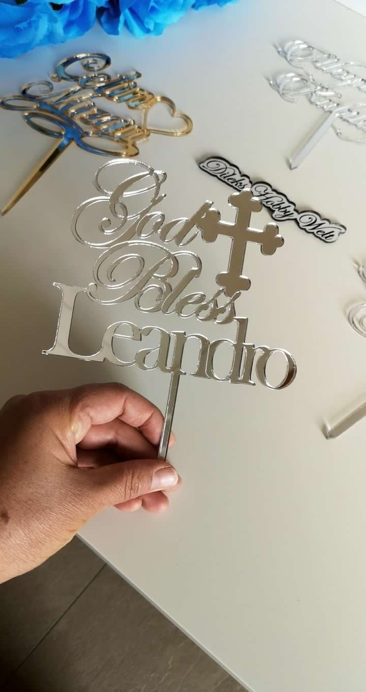 Cake Topper God Bless