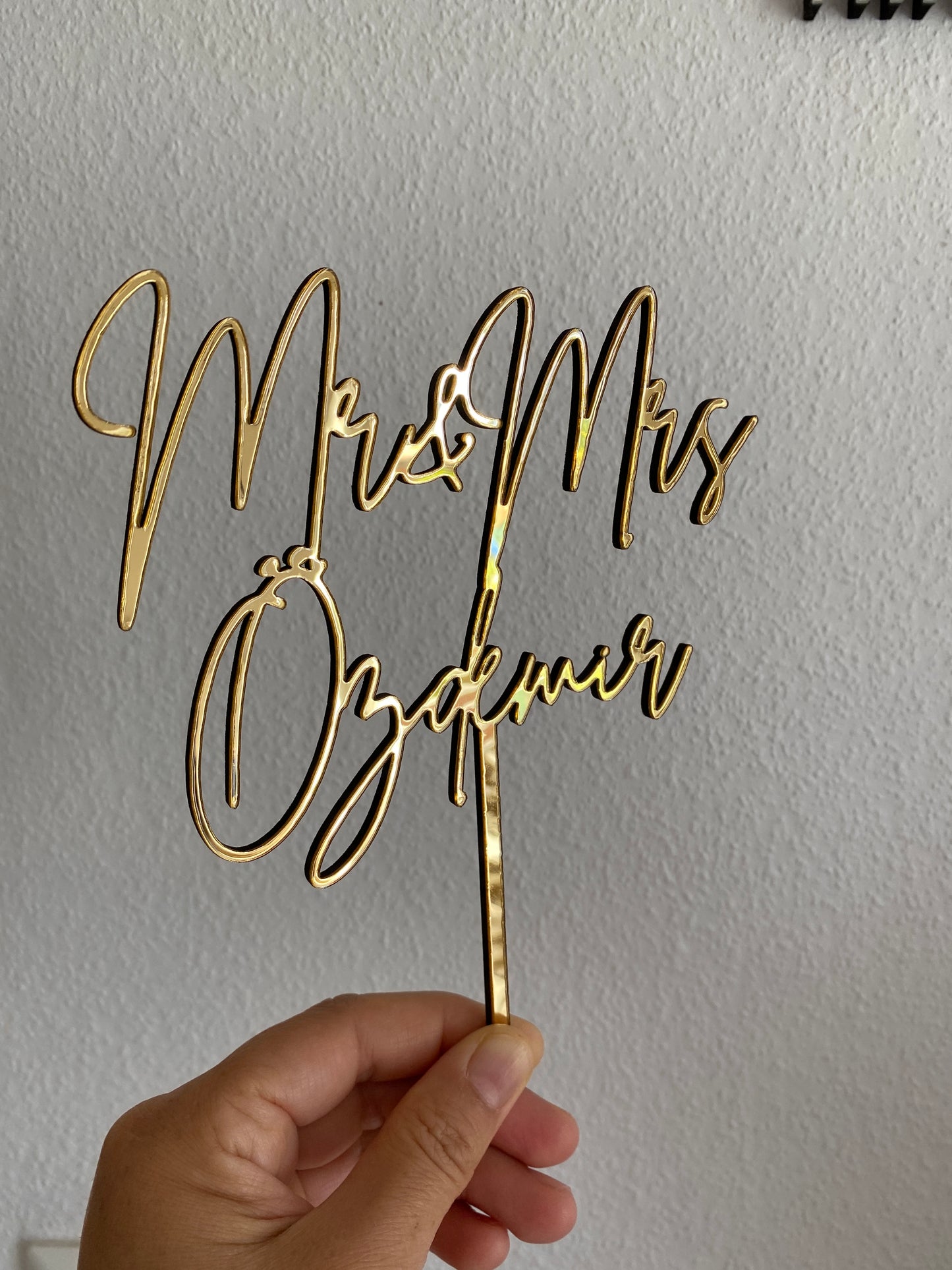 Cake Topper Elegance aus Plexiglas