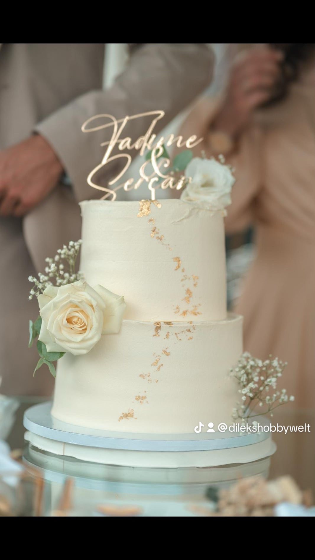 Cake Topper Elegance aus Plexiglas
