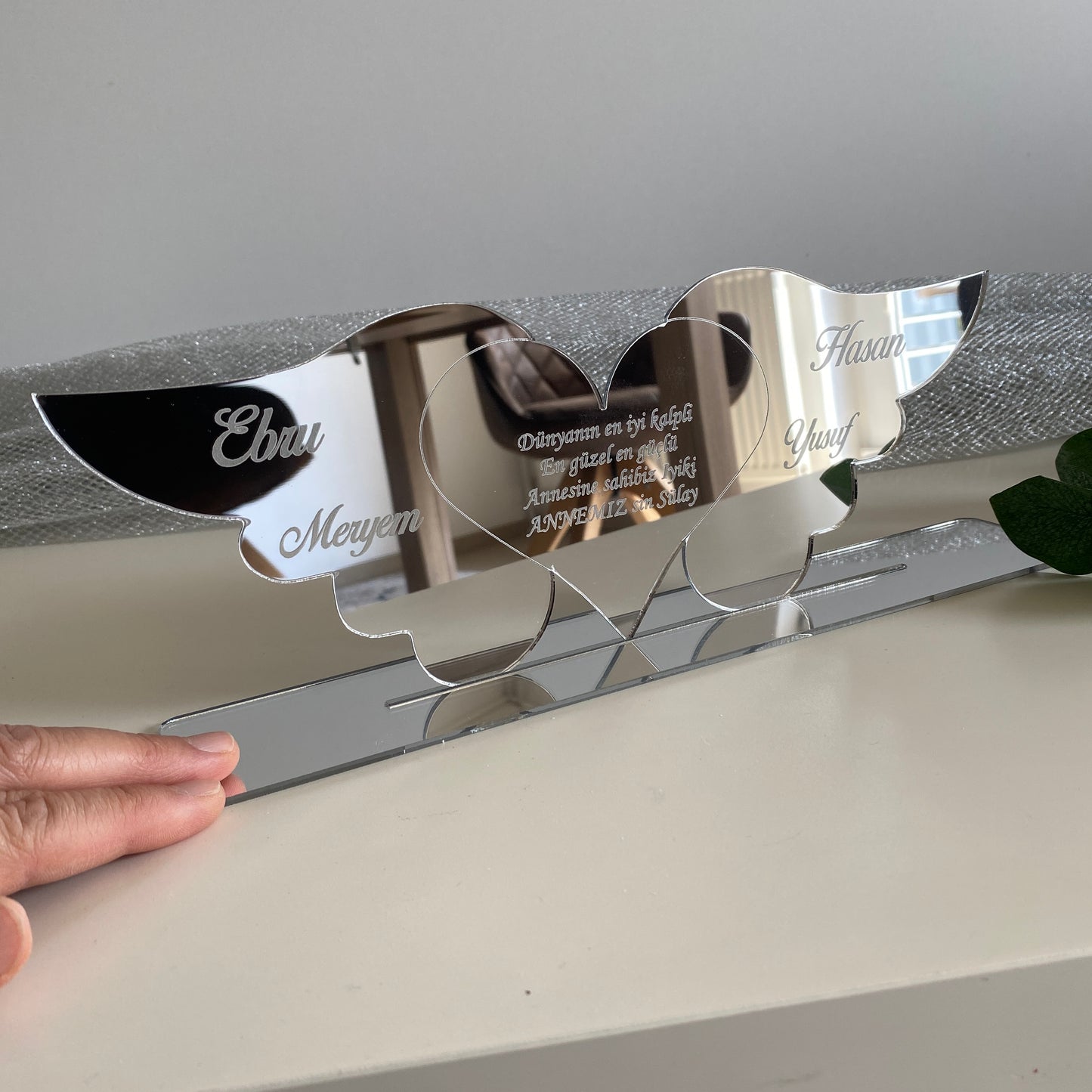 Namensaufsteller Engel Butterfly