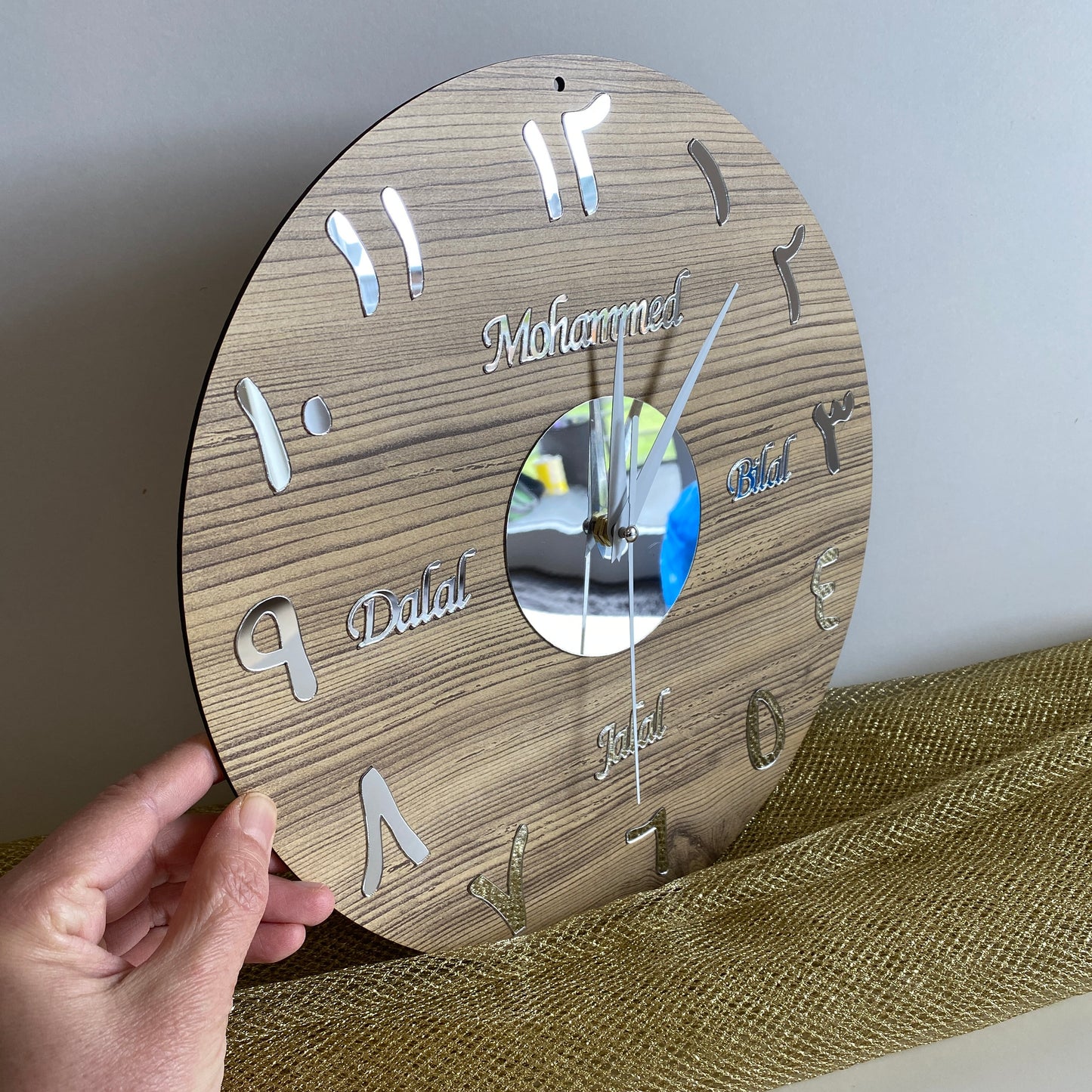 Wanduhr Holz - Arabische Zahlen