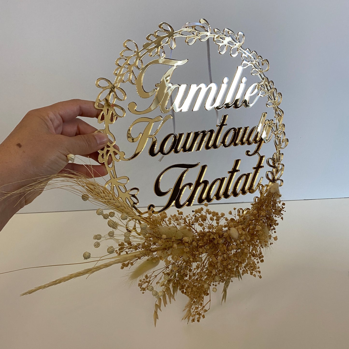 Türdeko Schörkelringe rosé flowers