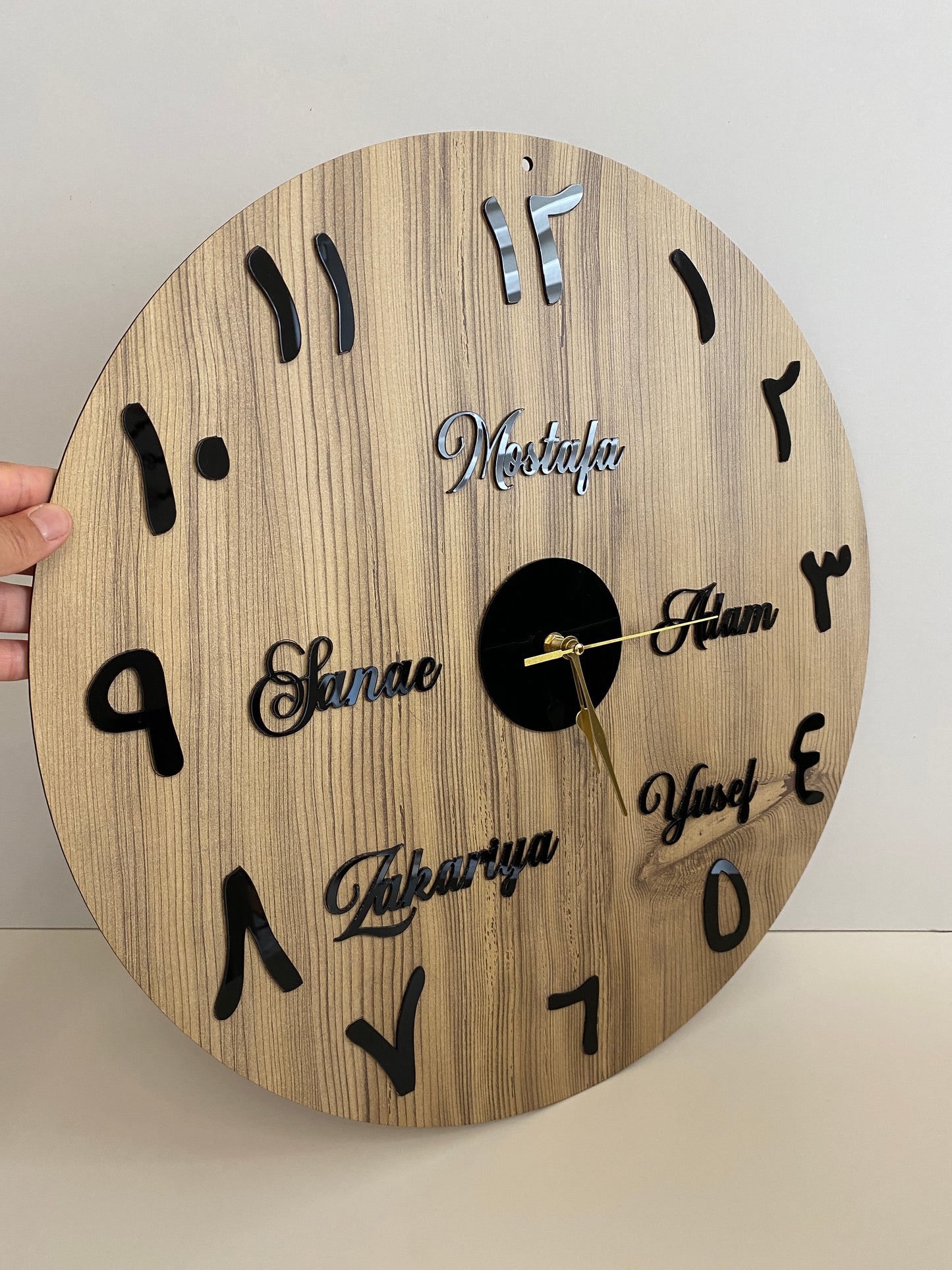 Wanduhr Holz - Arabische Zahlen