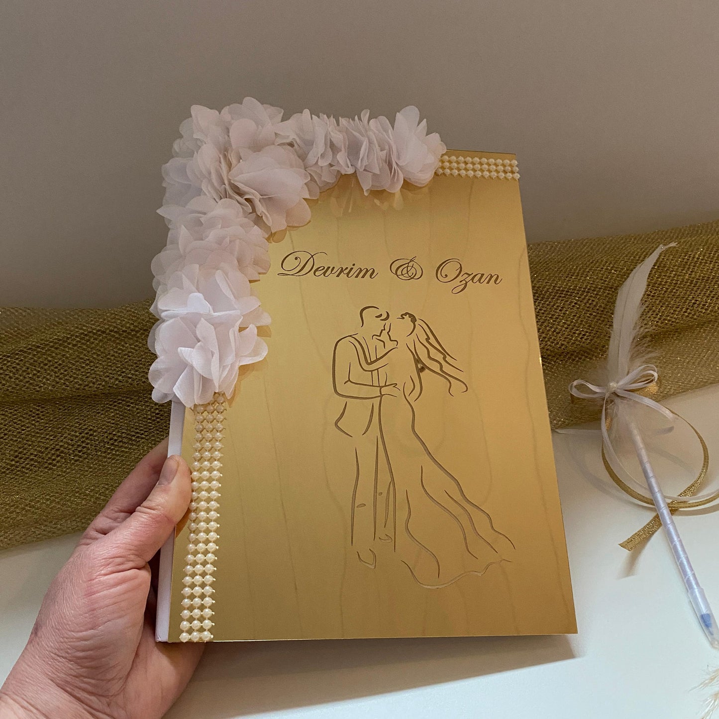 Gästebuch Flower Pearls