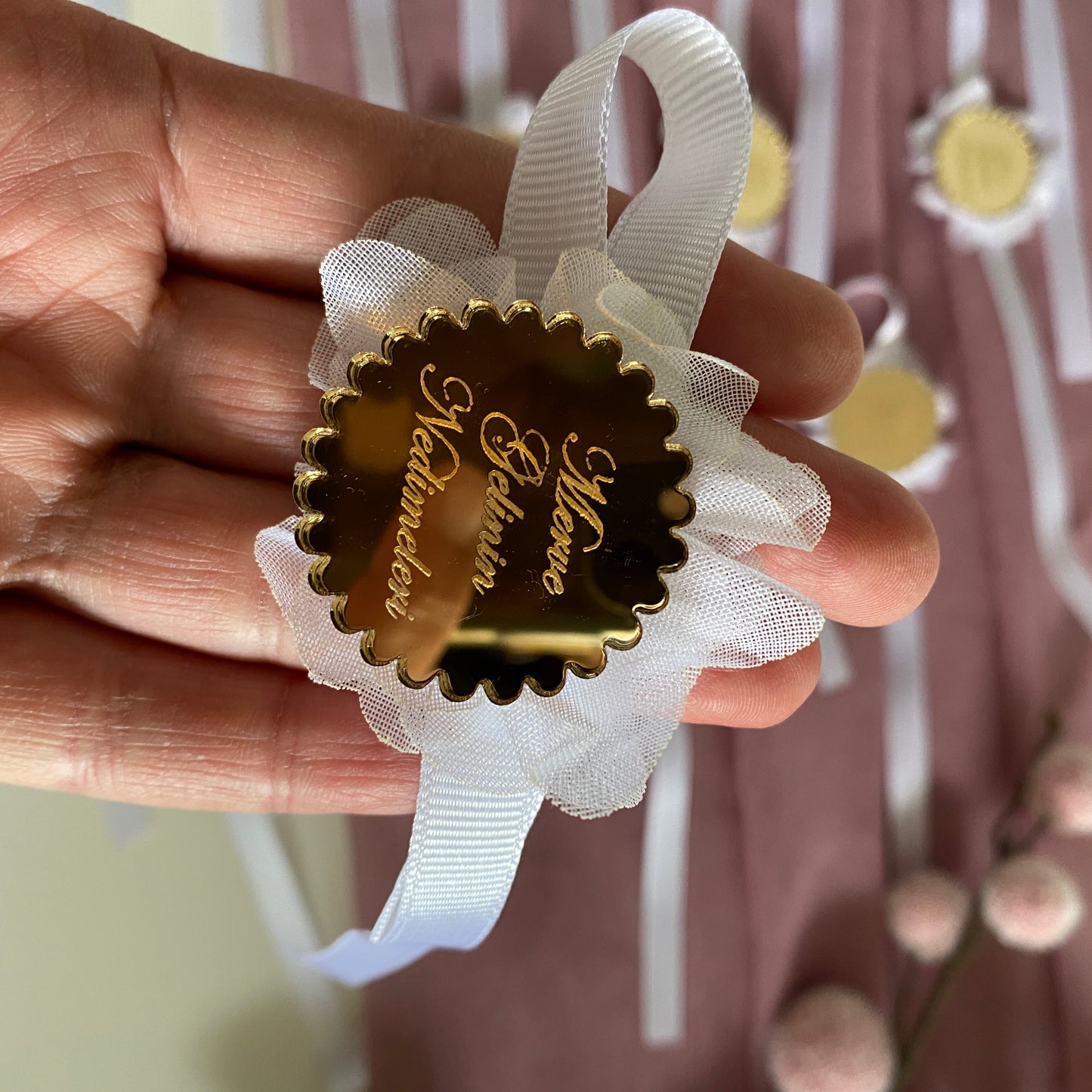Bridesmaid schmales Armband in Wunschfarbe