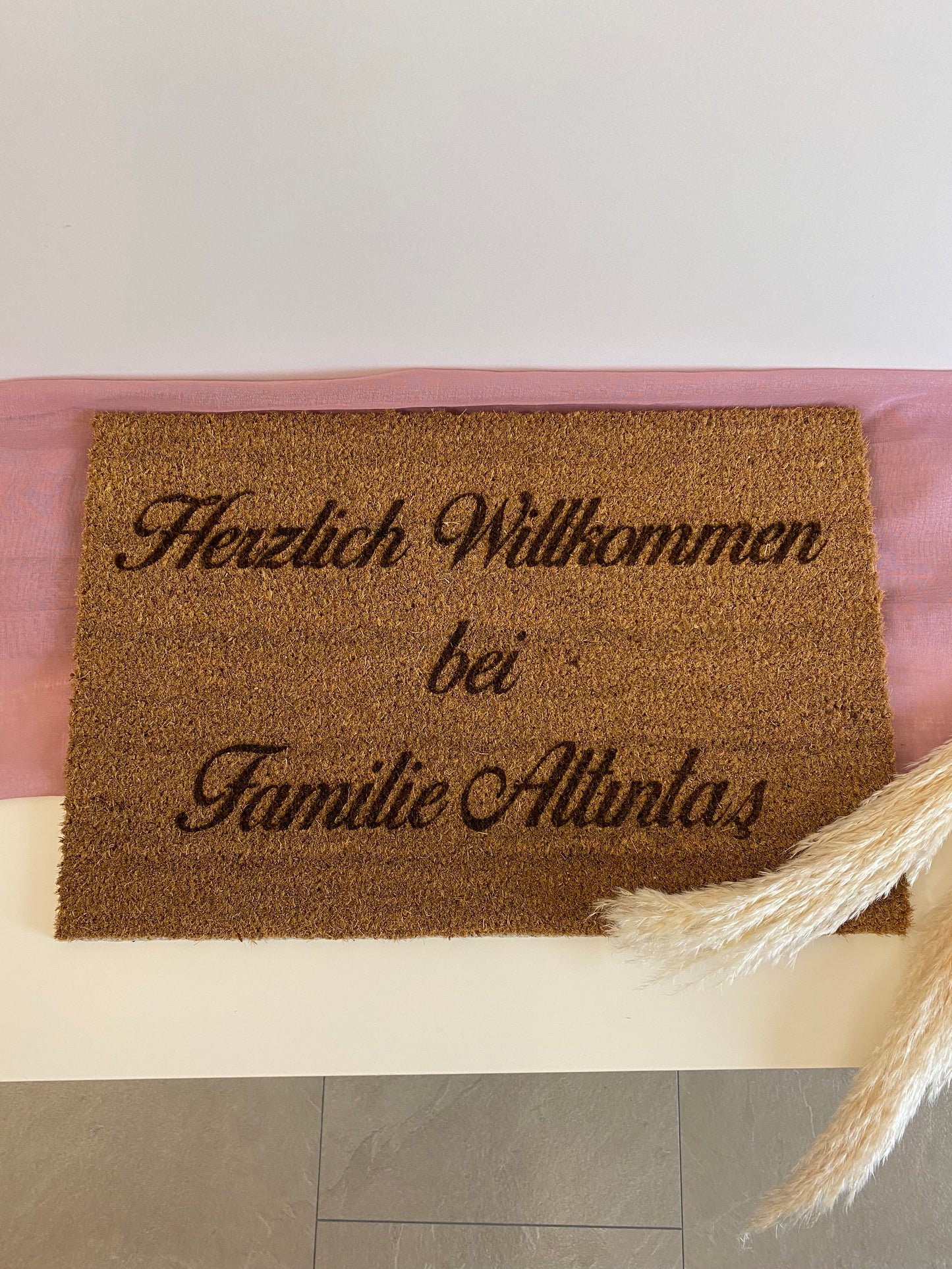 Fußmatte Willkommen