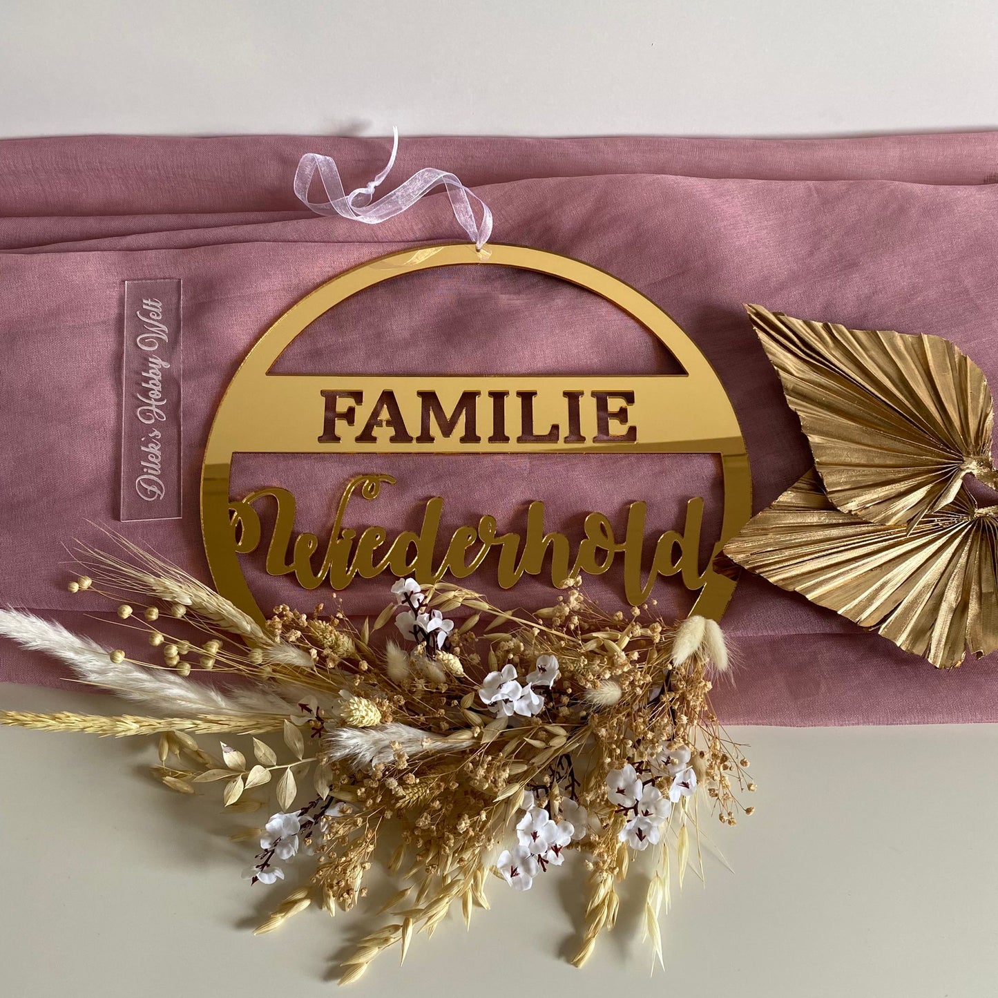 Türdeko Familie Trockenblumen