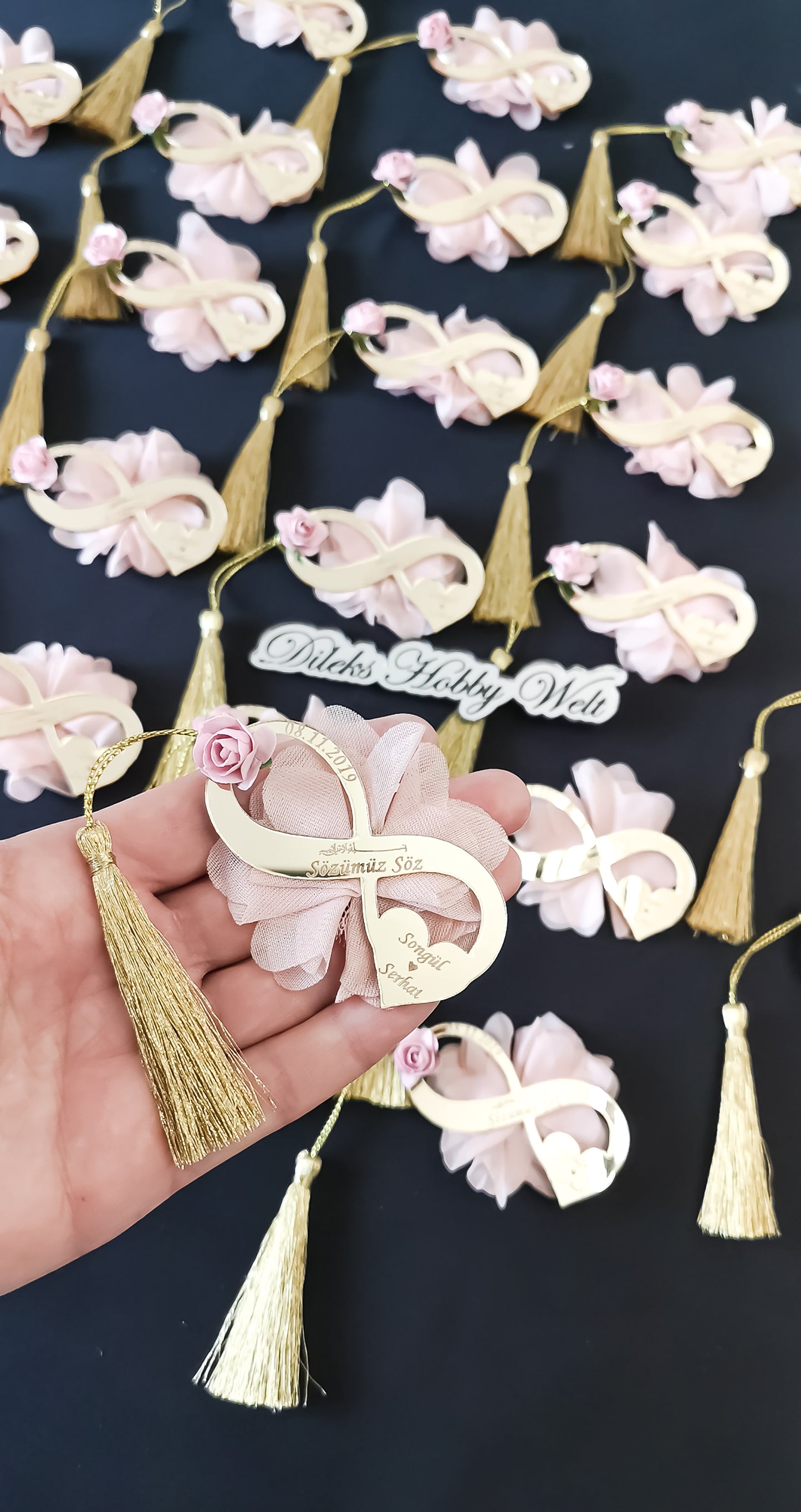 Gastgeschenke Unendlichkeit mit Tassel - Plexi