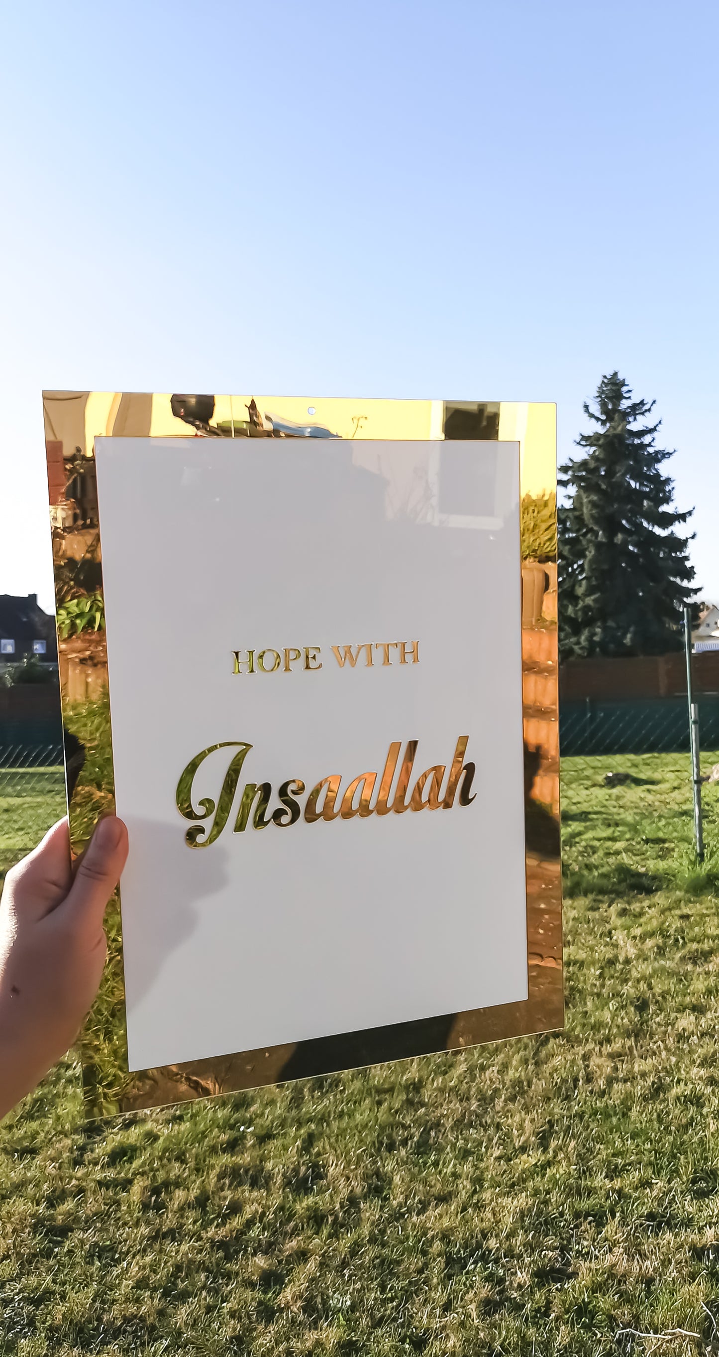Dua 3'er Set Wand-Deko - Start with Bismillah, Hope with Inshaallah, End with Elhamdüllilah