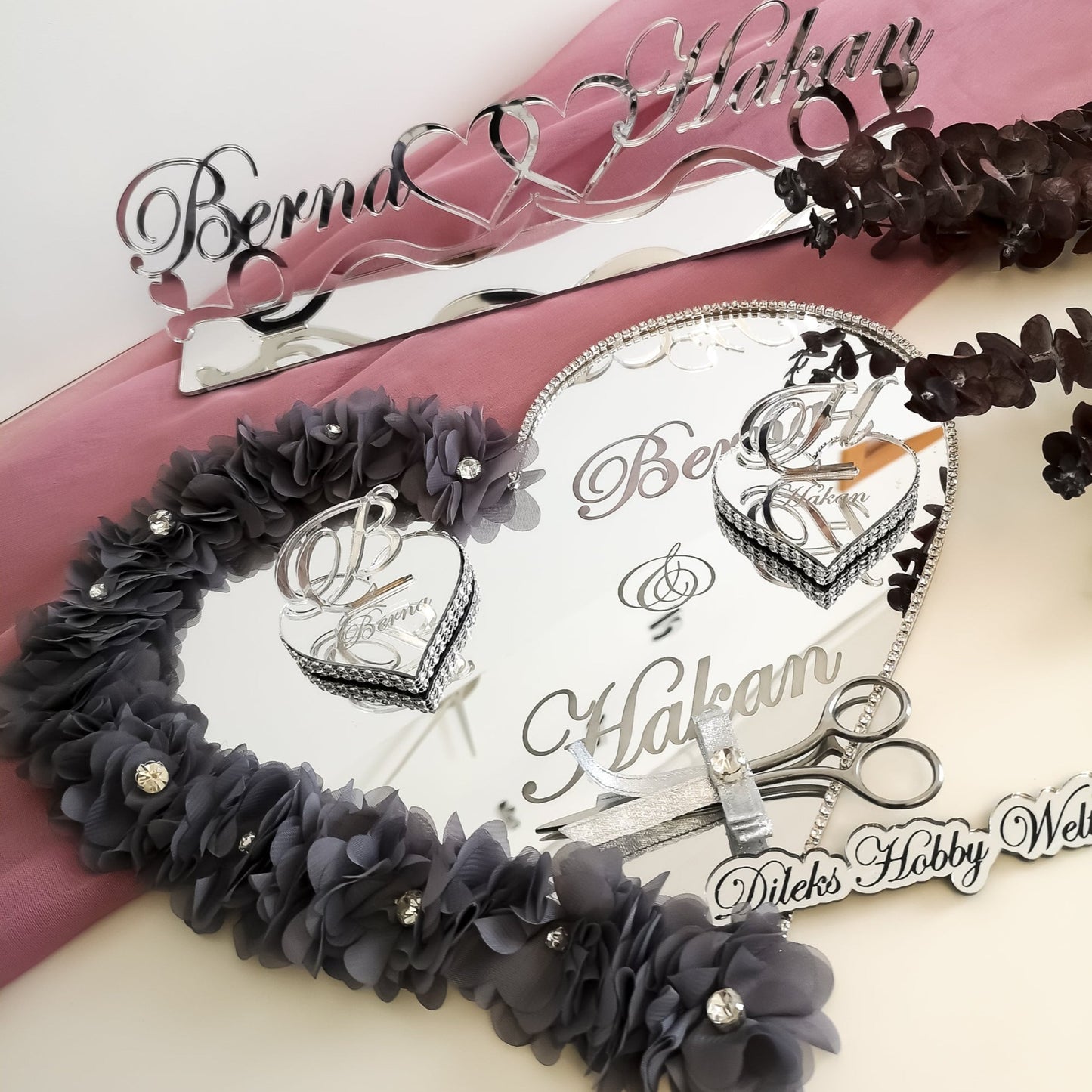 Spiegel Ringtablett Heart Set