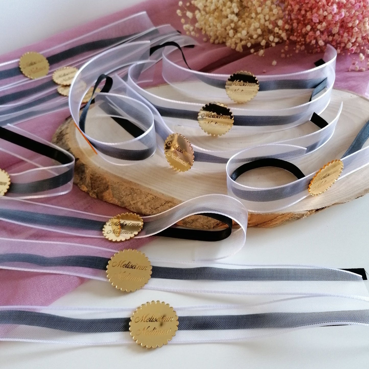 Bridesmaid Double Armband in Wunschfarbe