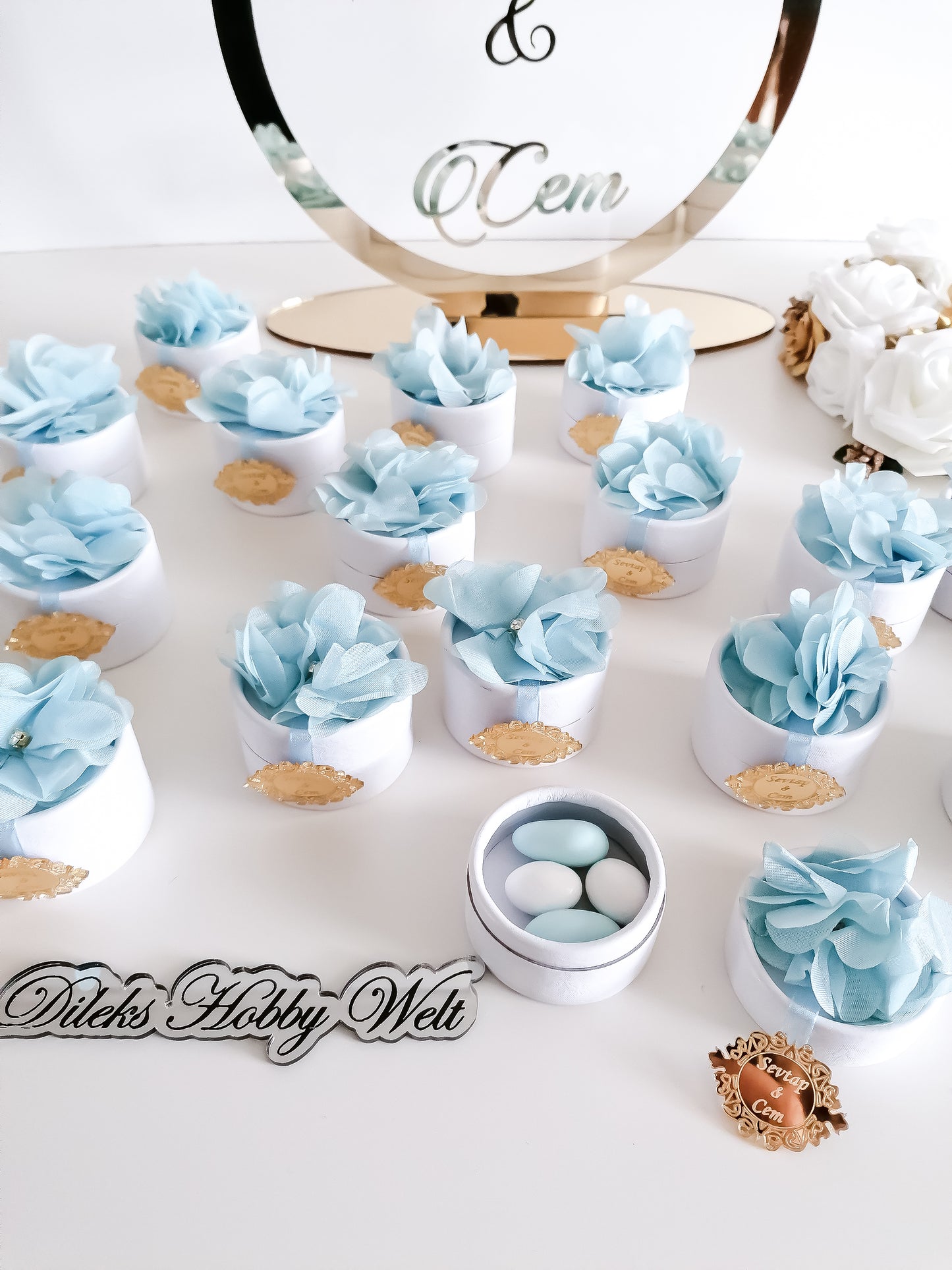 Gastgeschenke Mandelbox rund