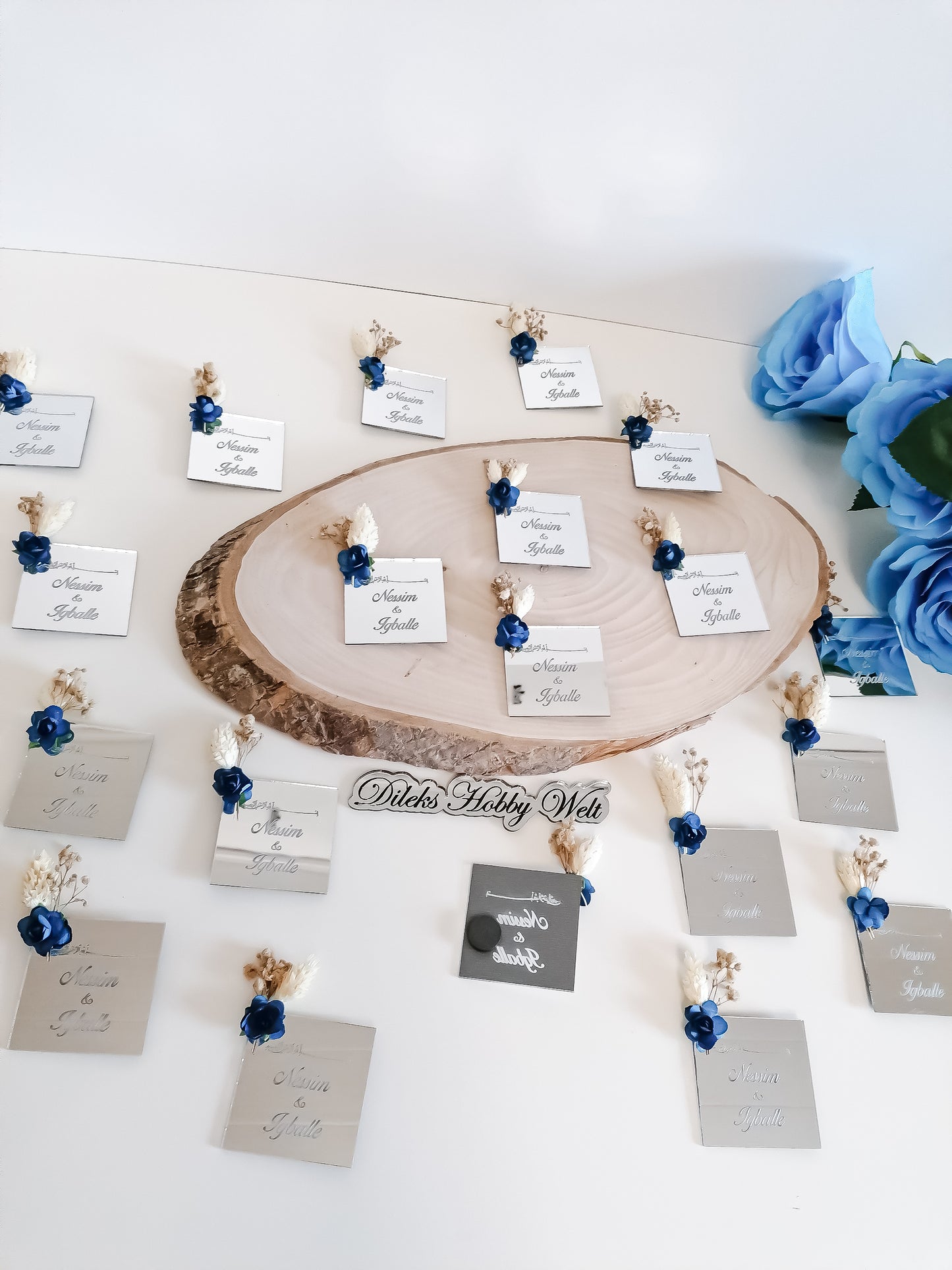 Gastgeschenke Plexi Quadrat mit Blumen