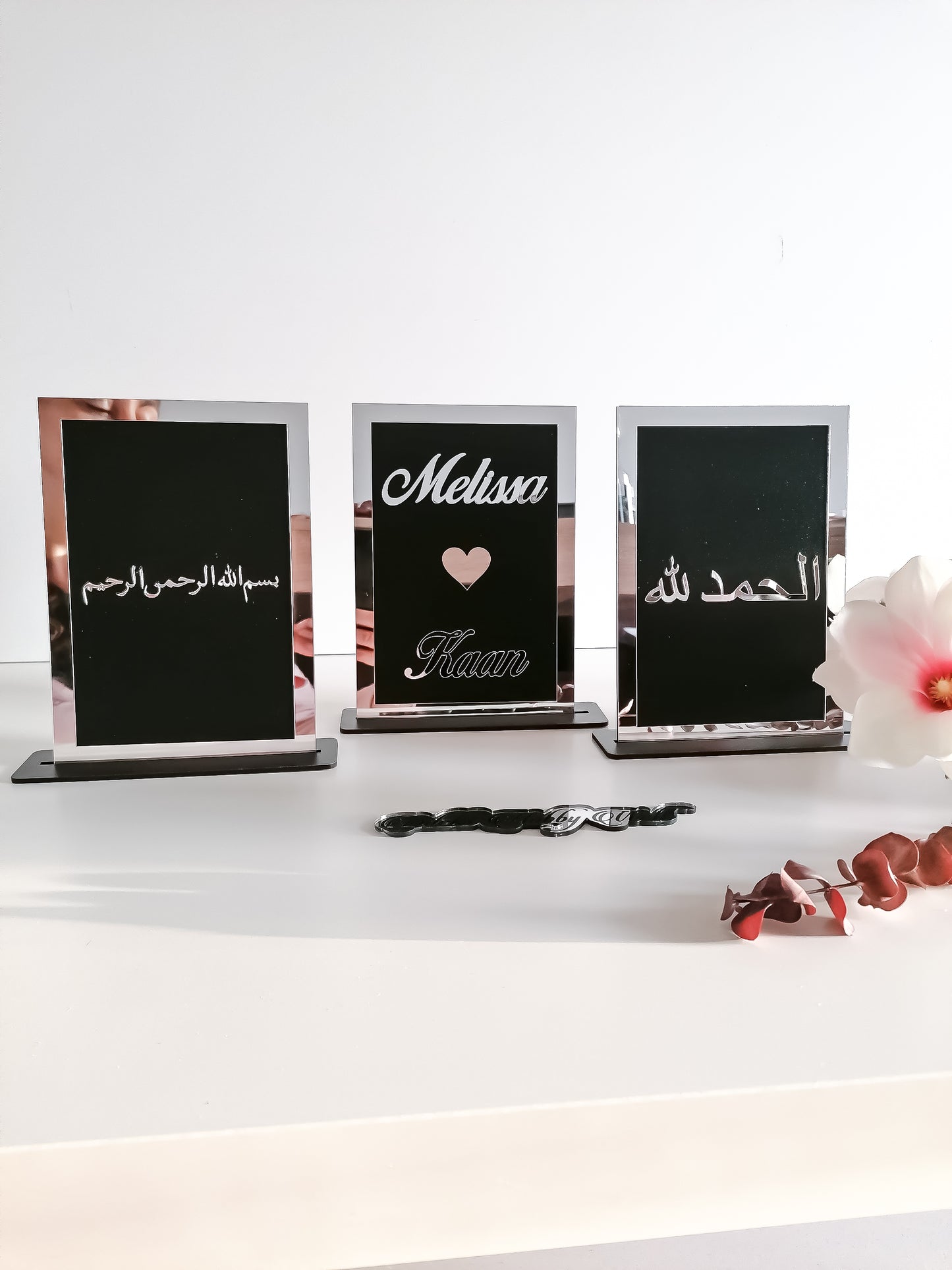 Dua 3'er Set Aufsteller - Bismillahirrahmanirrahim, Elhamdülillah, Personalsiert