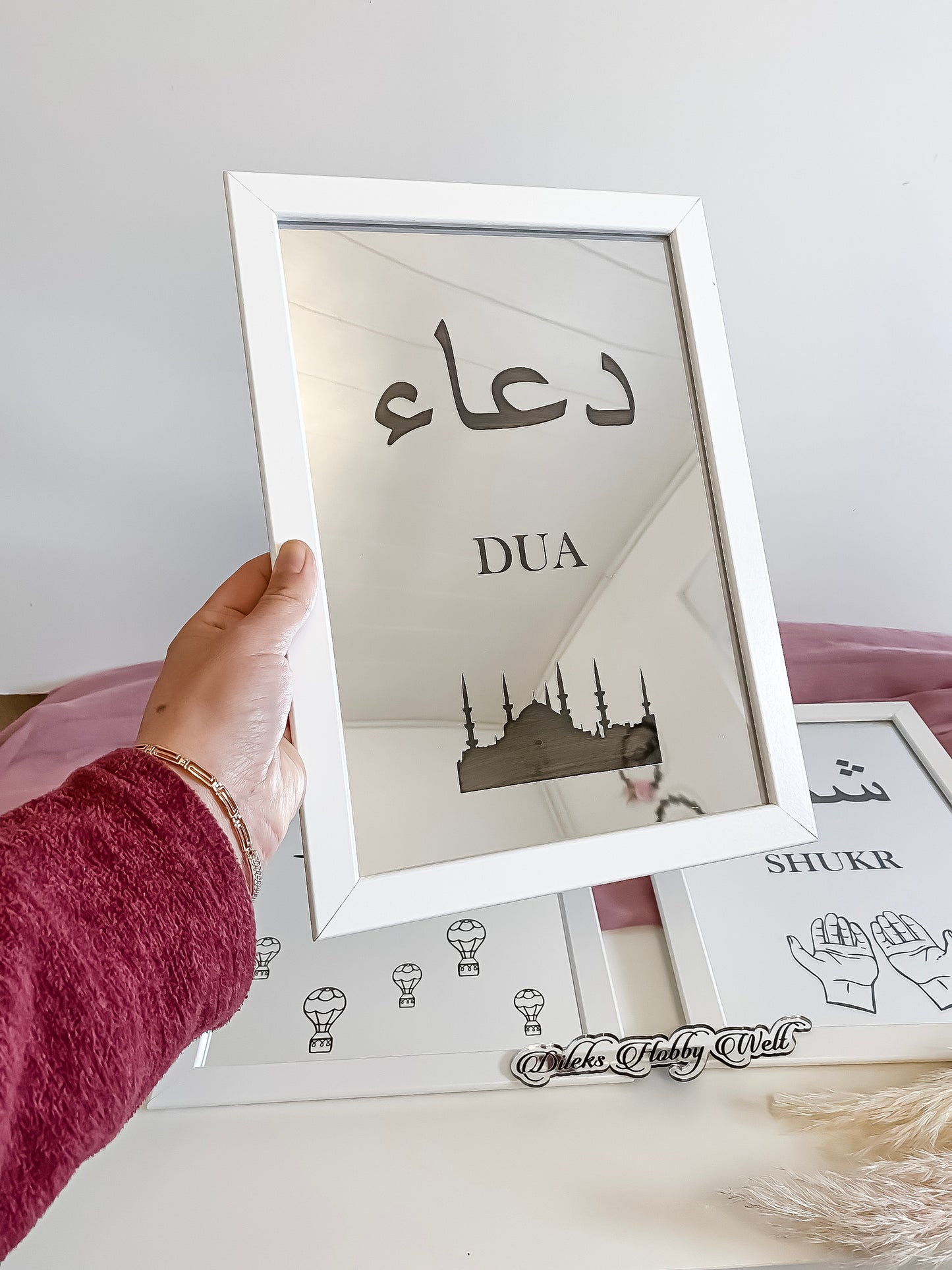 Dua 3'er Set Wand-Deko - Sabr, Şükür, Dua Arapca