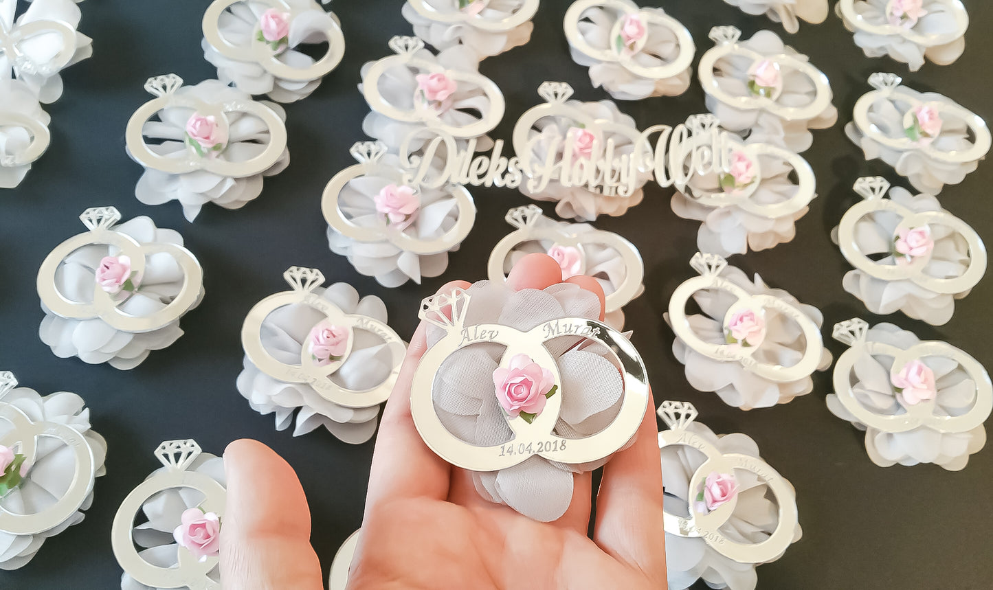 Gastgeschenke Ringe - Plexi