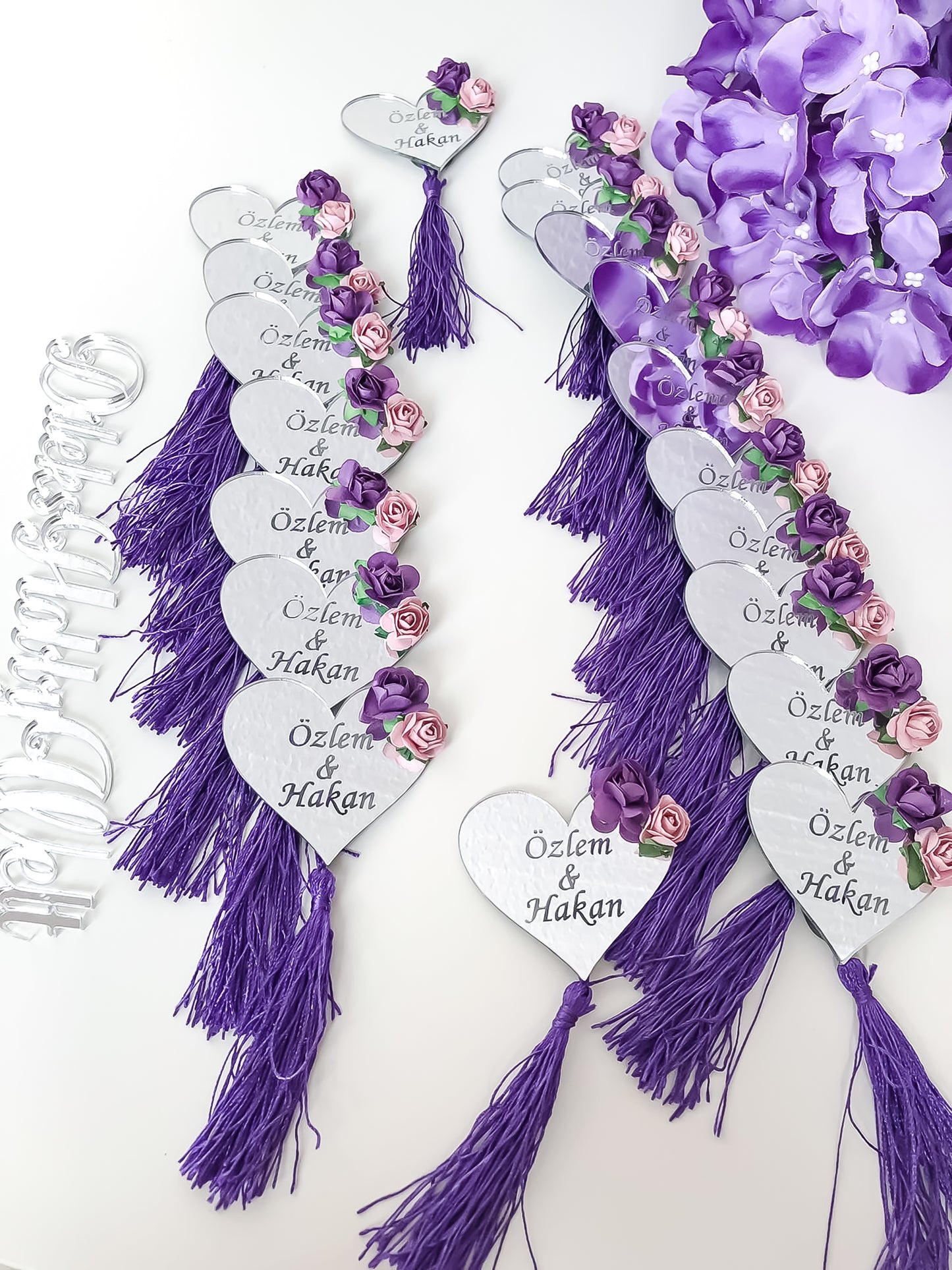 Gastgeschenke Herz mit Tassel - Plexi