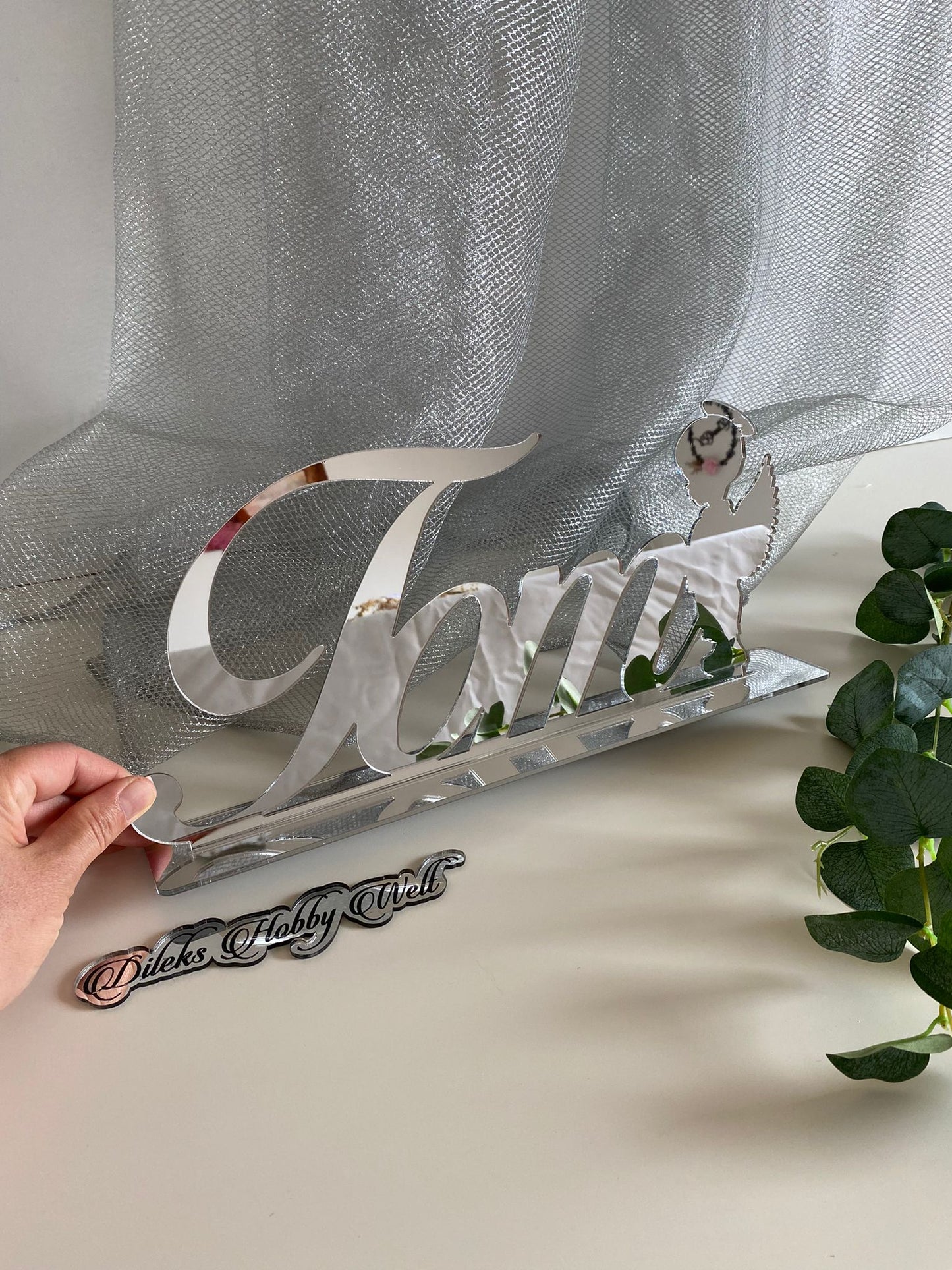 Namensaufsteller Kinder mit Engel