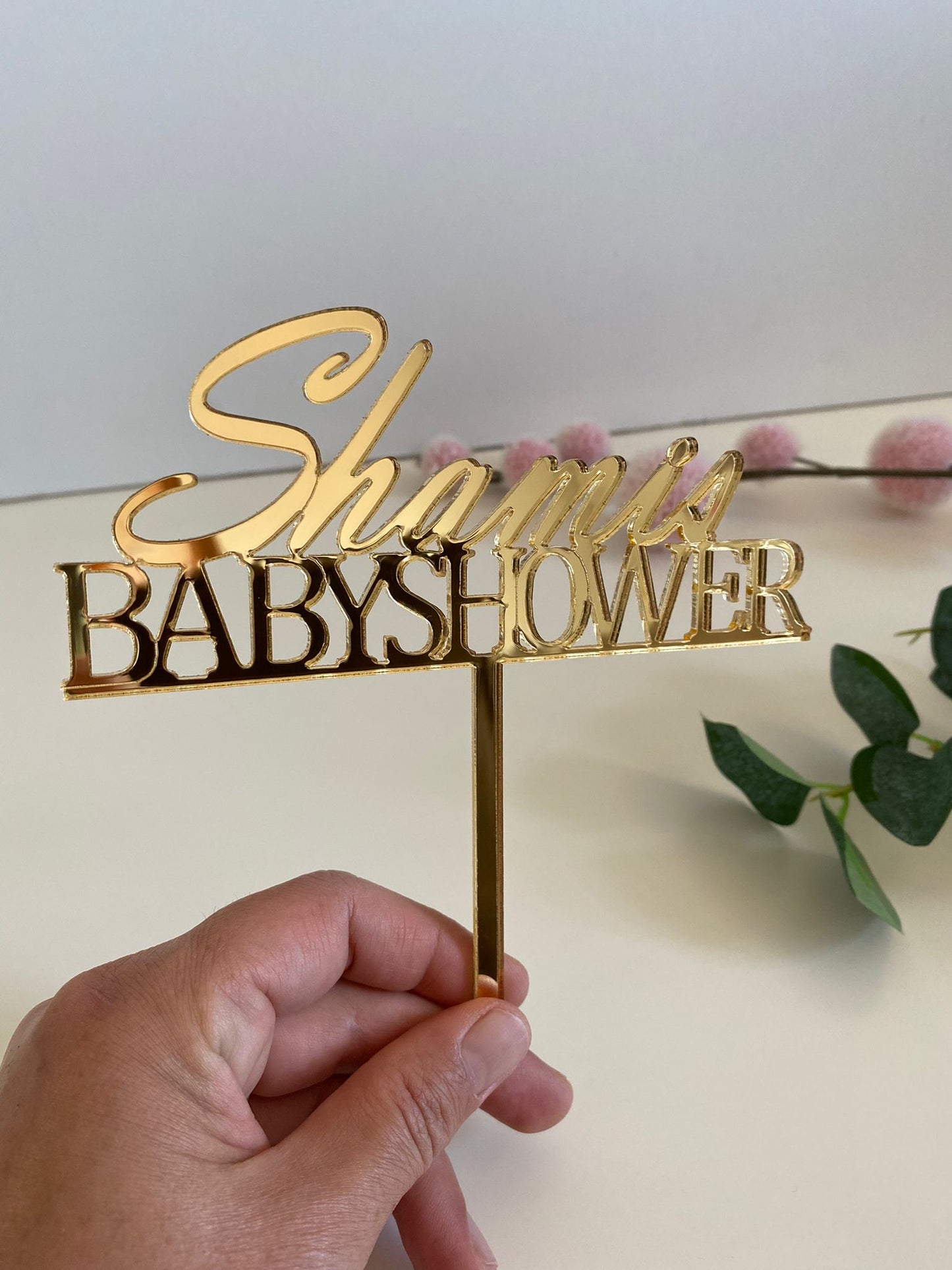 Cake Topper aus Plexiglas - Babyshower