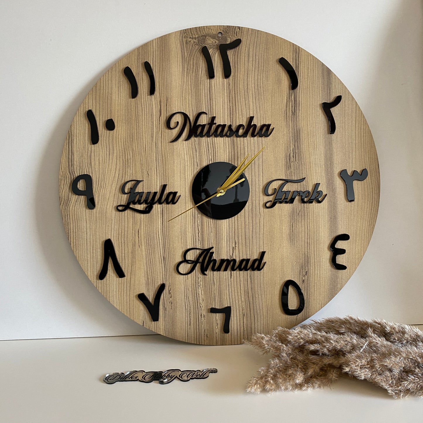 Wanduhr Holz - Arabische Zahlen