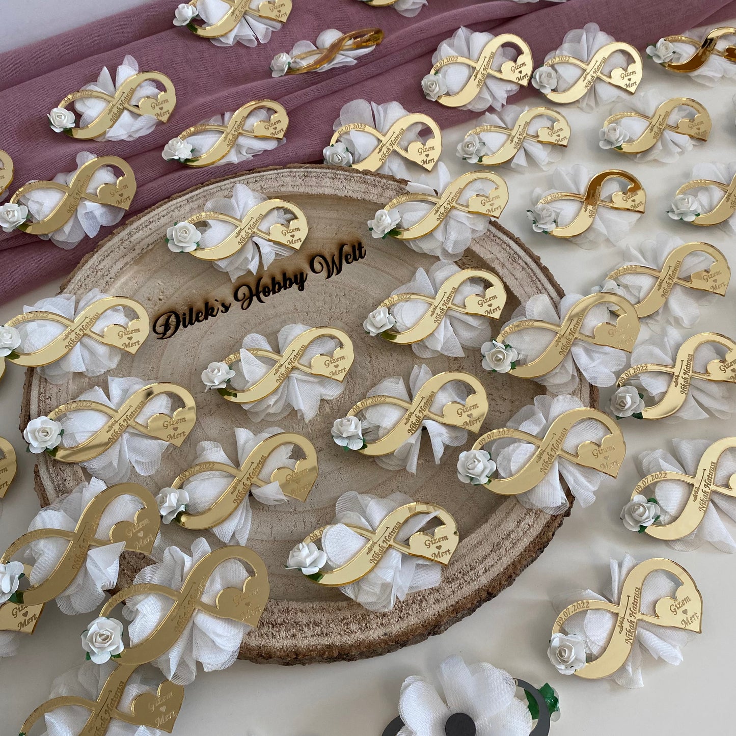 Gastgeschenke Unendlichkeit mit Tassel - Plexi