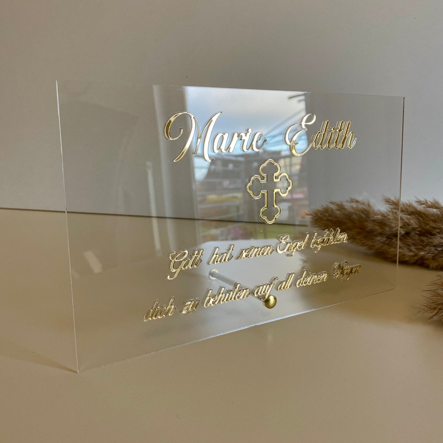 Namensaufsteller Transparent