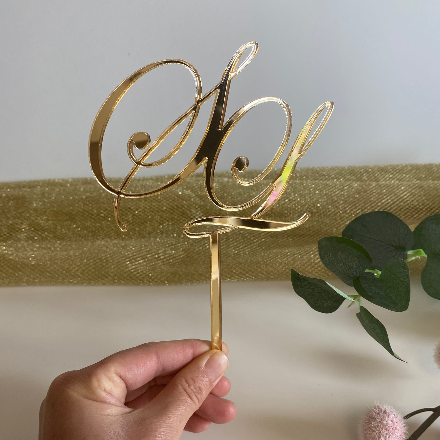 Cake Topper aus Plexiglas - Buchstaben