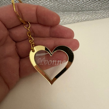 Schlüsselanhänger Herz Transparent