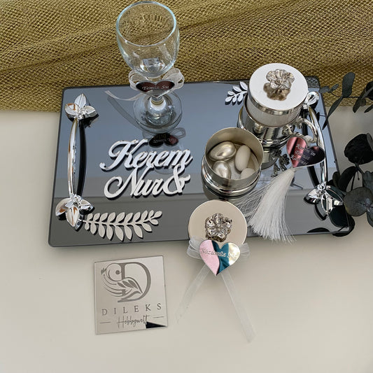 Spiegel Moccatablett Leaf