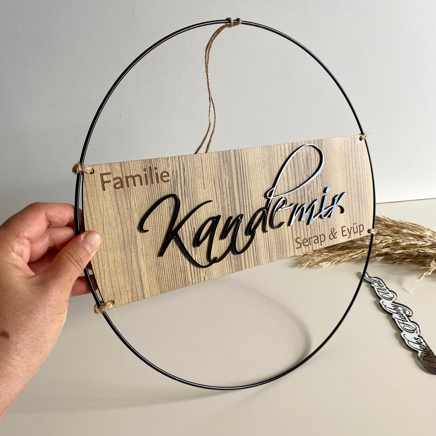 Türdeko mit Rahmen