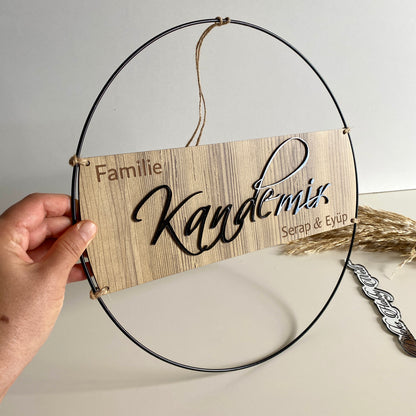 Türdeko mit Rahmen