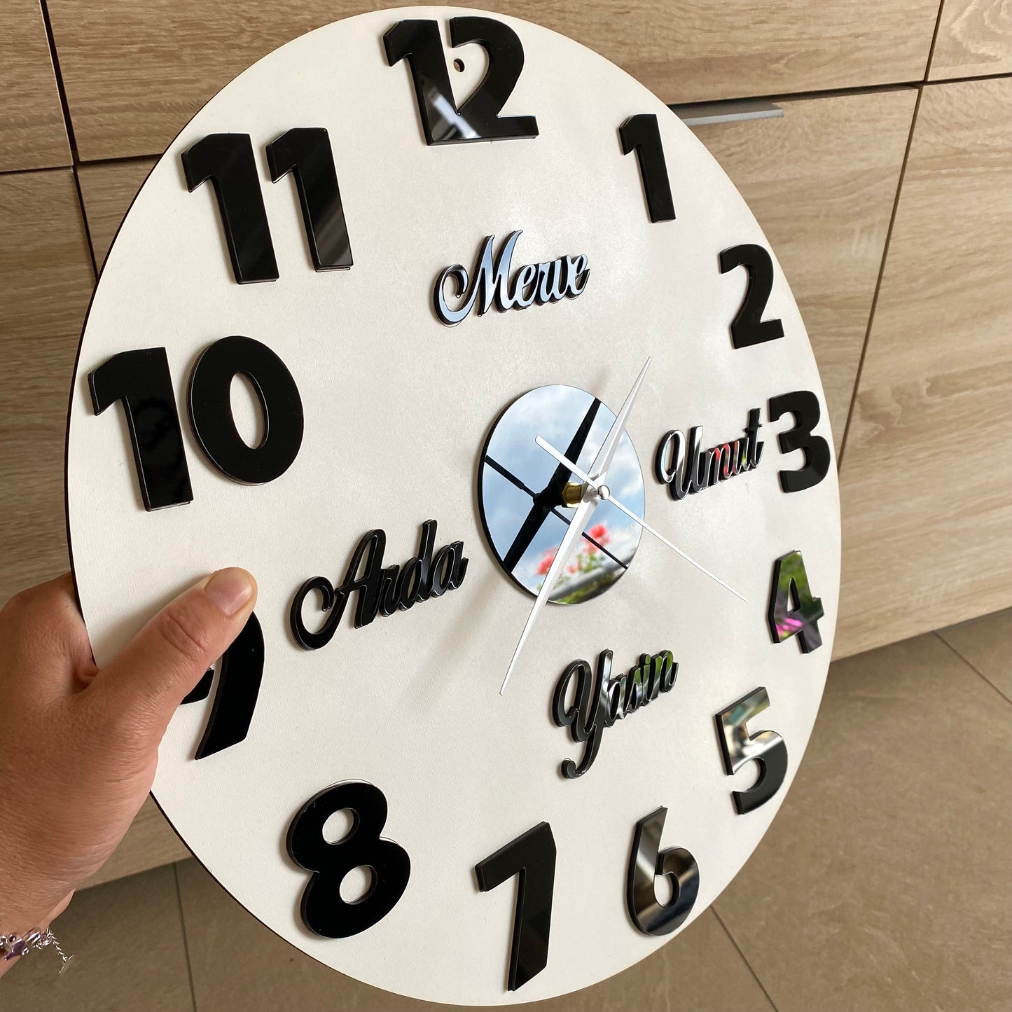 Wanduhr Weiß - mit Zahlen