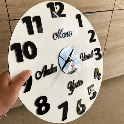 Wanduhr Weiß - mit Zahlen