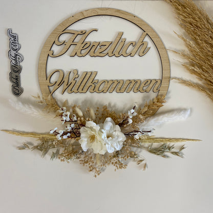 Türdeko Schnörkelringe Holz