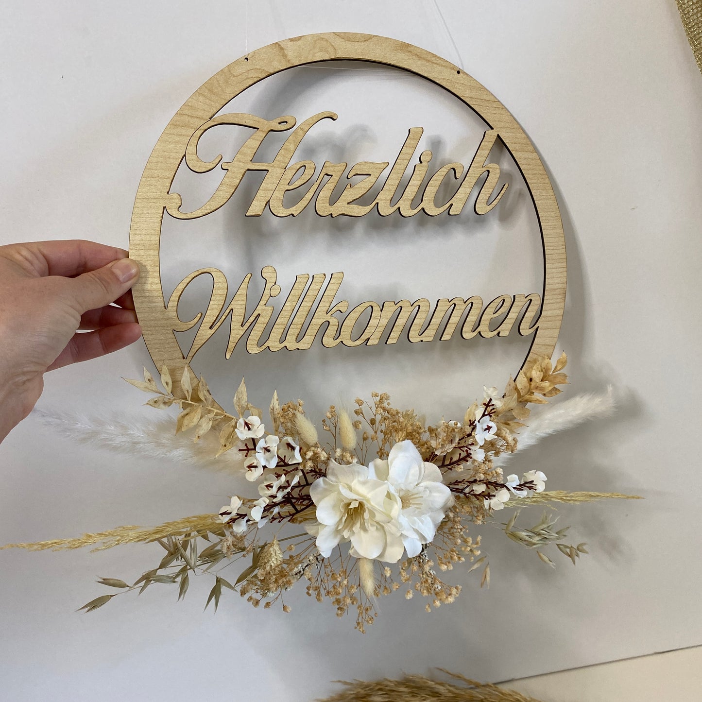 Türdeko Schnörkelringe Holz