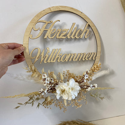 Türdeko Schnörkelringe Holz