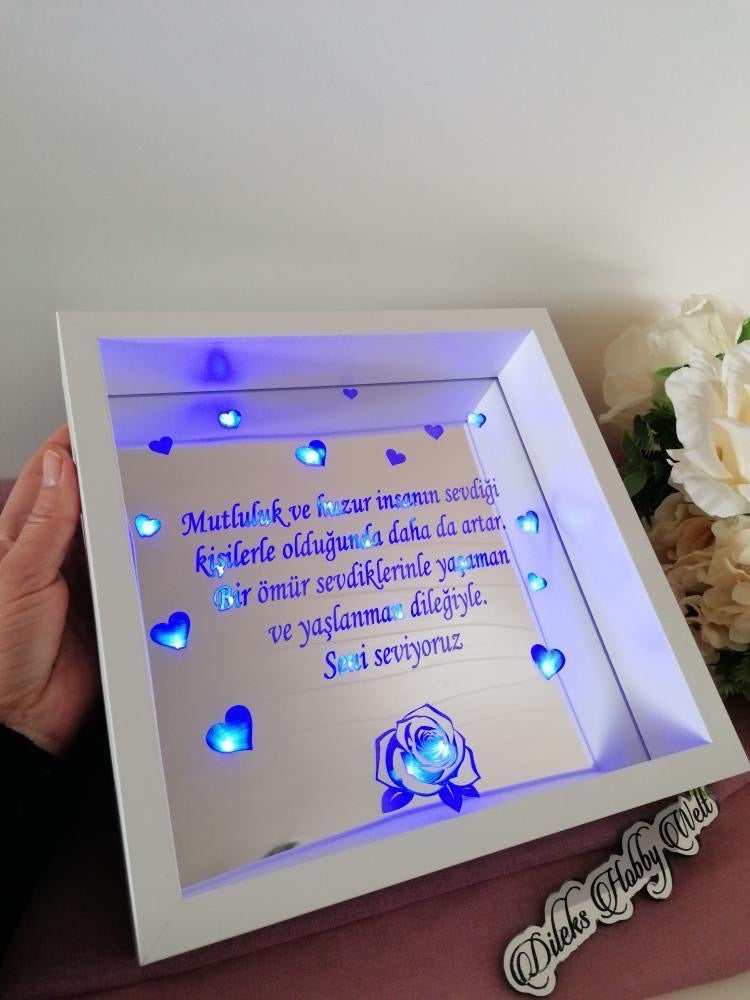 LED Bilderrahmen Sizi Seviyoruz