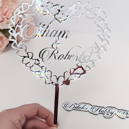 Cake Topper aus Plexiglas - Herz