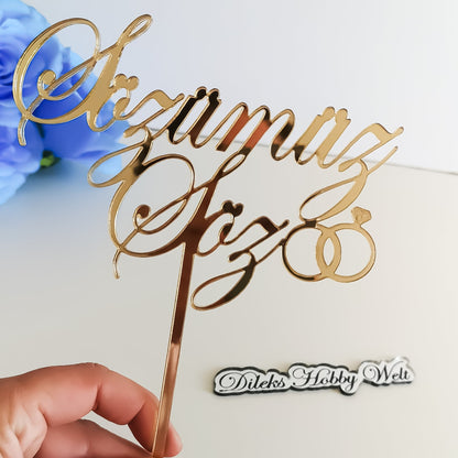 Cake Topper aus Plexiglas - Sözümüz Söz