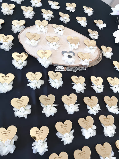Gastgeschenke Herz mit Rosen - Plexi