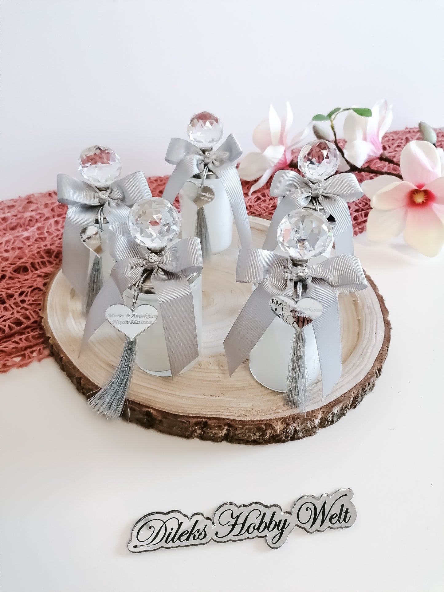 Gastgeschenke Kerzen Fläschchen mit Herz