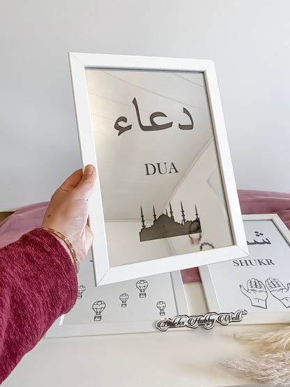 Dua 3'er Set Wand-Deko - Sabr, Şükür, Dua Arapca