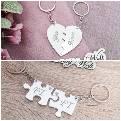 Schlüsselanhänger Puzzle 2er-Set