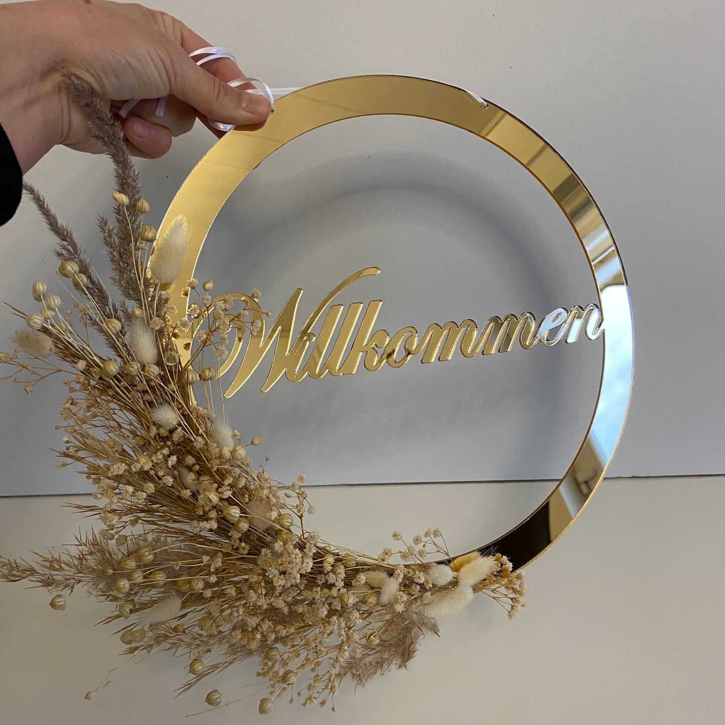 Türdekoration Willkommen